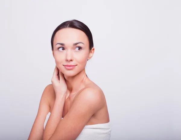 The fresh girl without a make-up — Stock Photo, Image