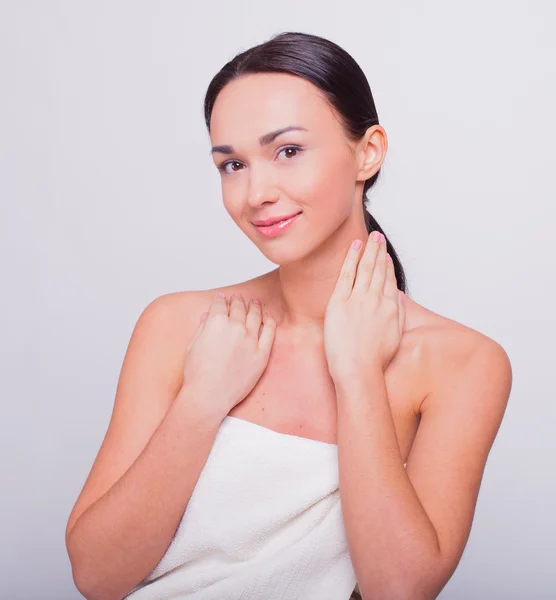 The fresh girl without a make-up — Stock Photo, Image