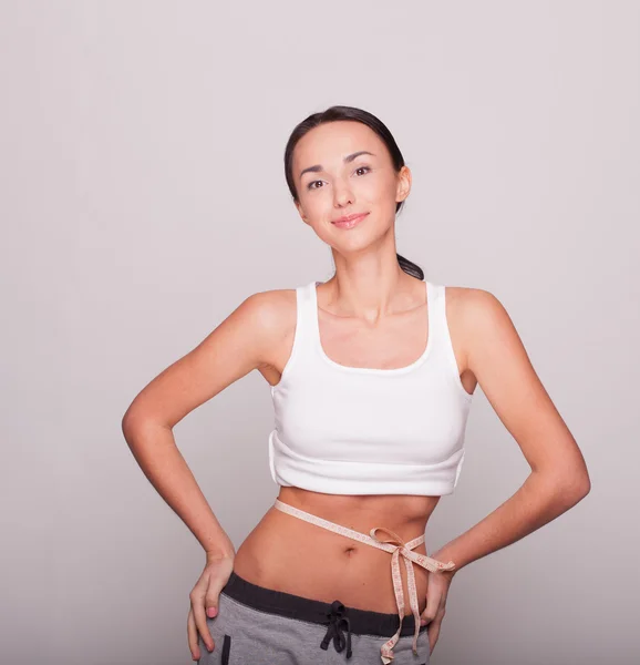 Stock image happy slender beautiful girl