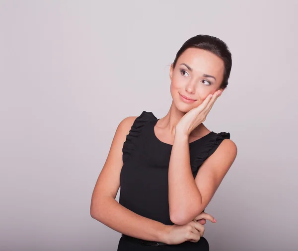 The beautiful lovely business woman smiles — Stock Photo, Image