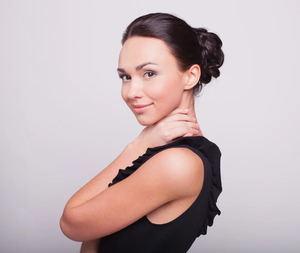 The beautiful lovely business woman smiles — Stock Photo, Image