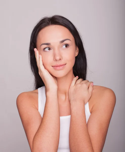 La muchacha fresca sin maquillaje — Foto de Stock