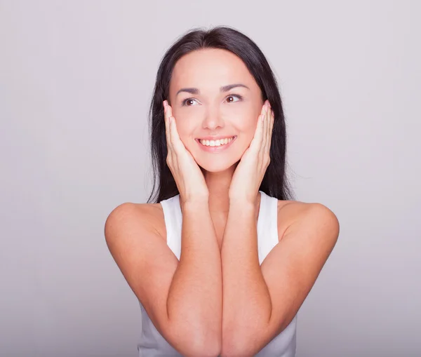 Den färska flickan utan en make-up — Stockfoto