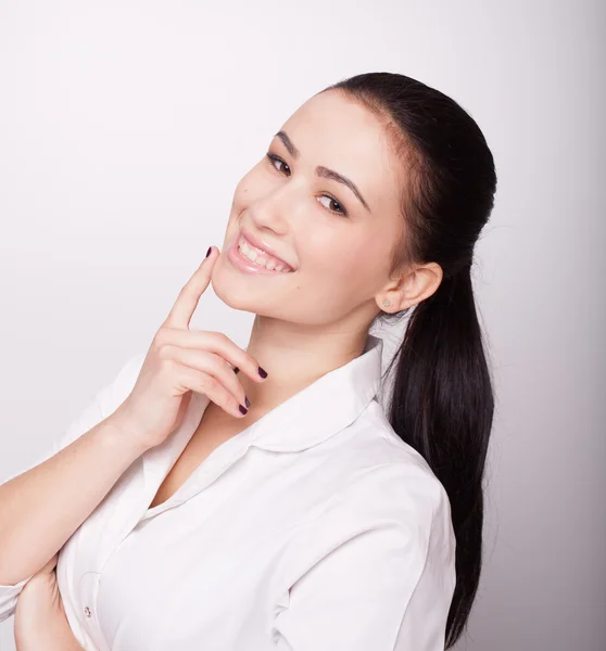 Beautiful brunette doctor — Stock Photo, Image