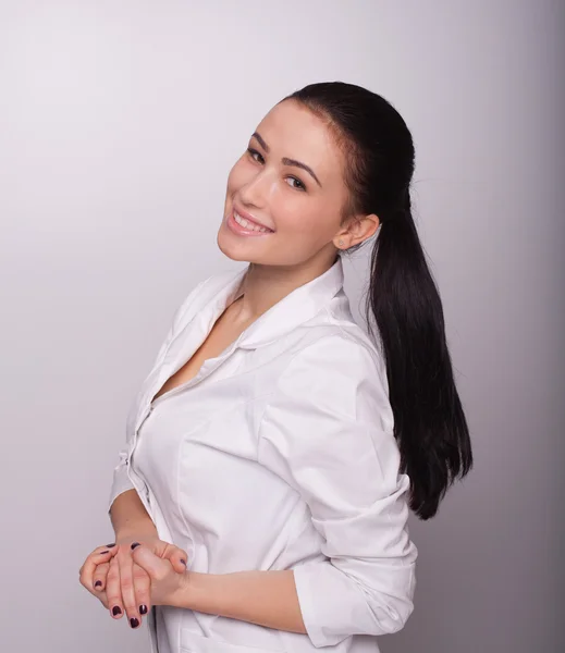 Beautiful brunette doctor — Stock Photo, Image