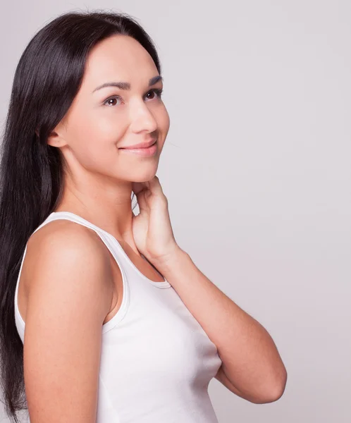 Frisches Mädchen ohne Make-up — Stockfoto