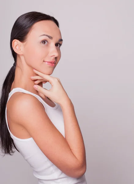 Frisches Mädchen ohne Make-up — Stockfoto