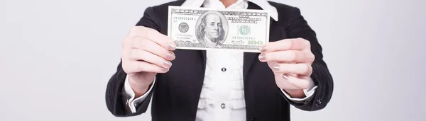 Woman with dollar Stock Picture