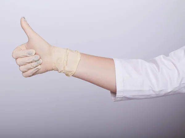 Female hand showing ok Stock Picture