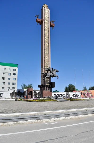 Stella na náměstí vítězství Jakutsk. — Stock fotografie
