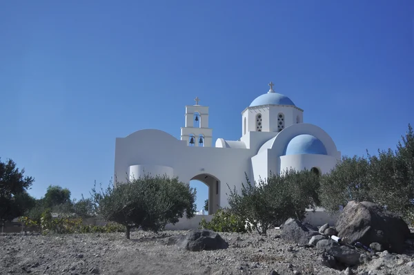 Templo na ilha de Santorini . — Fotografia de Stock