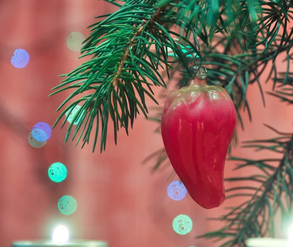 Dekorace z jehličnatého stromu na Vánoce. — Stock fotografie