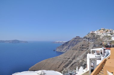 Deniz yaz peyzaj: Ege ve Yunan Adası.