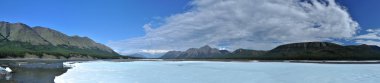 Buz alanını Nehri üzerinde Temmuz Panoraması