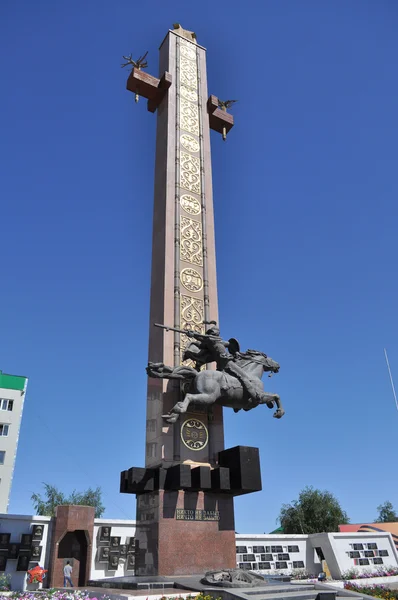 Stella on Victory square, Yakutsk. — Stock Photo, Image