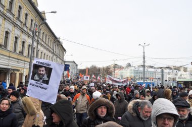 Moskova 02.02.2014 siyasi tutsaklar desteklemek üzere Mart.