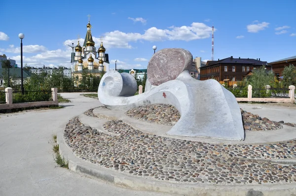 Sculptură modernă. Yakutsk . — Fotografie, imagine de stoc