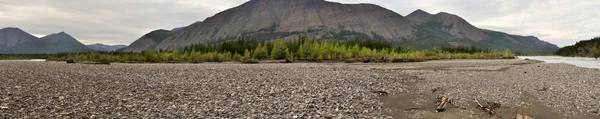 Panorama mountain floden i Jakutien. — Stockfoto