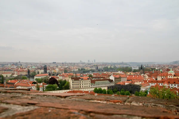 Red brick roofs of Prague. — Stock Photo, Image
