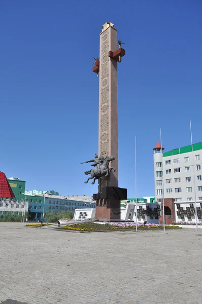 Stella on Victory square, Yakutsk. — Stock Photo, Image