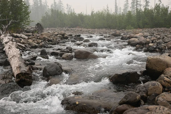 Putorana Plateau Bergsbäck Vattenlandskap Norra Sibirien — Stockfoto