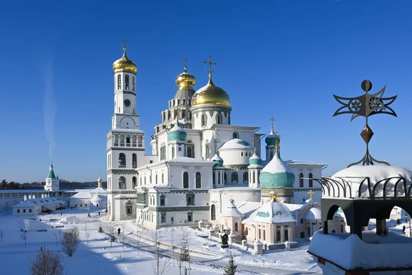 Winter Orthodox Monastery Clear Winter Day New Jerusalem Monastery Moscow — Stock Photo, Image