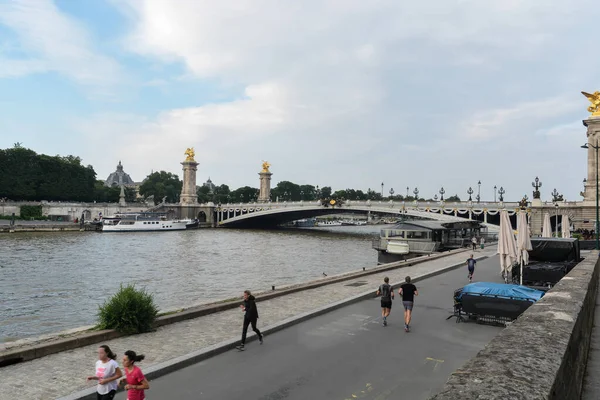 Seine Embankment Paris Water City Landscape Center Capital France — Foto Stock