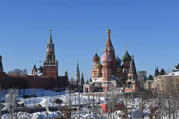 Moscow Kremlin Sunny Day Early May Center Capital Russia — Zdjęcie stockowe