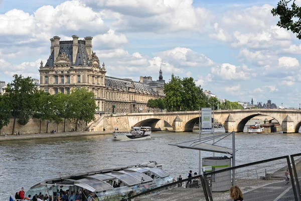 Seine Embankment Paris Water City Landscape Center Capital France — Foto Stock
