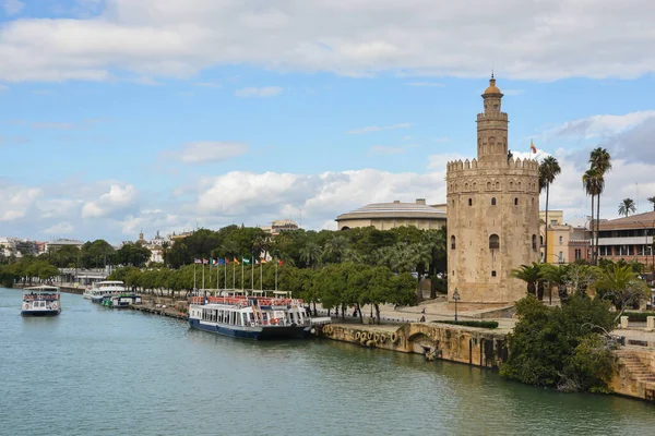 Sevilla Daki Gezinti Güvertesi Seville Endülüs Spanya Nın Merkezi — Stok fotoğraf