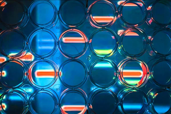 Abstract Background Genome Research Look Well Plate — Stockfoto