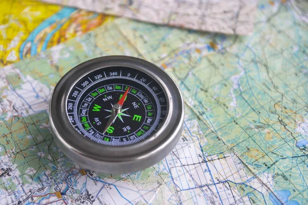 Magnetic Compass Compass Background Map Stock Image