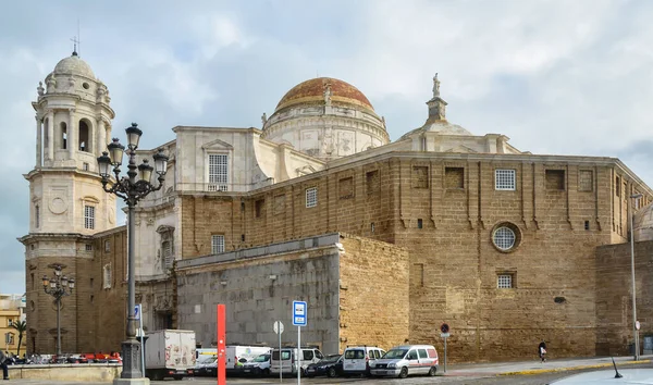 Cattedrale Della Santa Croce Cadice Spagna Embankment Della Città Cadice — Foto Stock