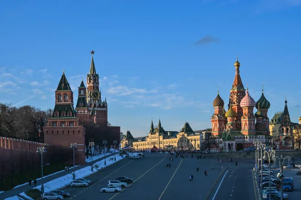 Poblíž Moskevského Kremlu Večer Centru Moskvy — Stock fotografie