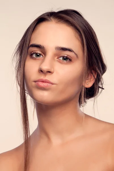 Portrait of a girl who is a kiss (retro) — Stock Photo, Image