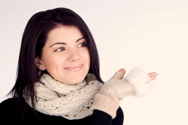 Portrait of a girl looking sideways (retro) — Stock Photo, Image