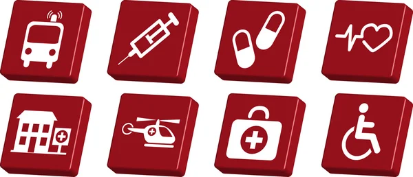 Signe d'urgence - Icônes médicales — Image vectorielle