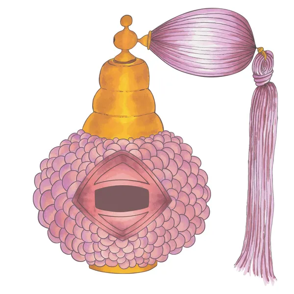Красива старовинна пляшка парфумів — стоковий вектор