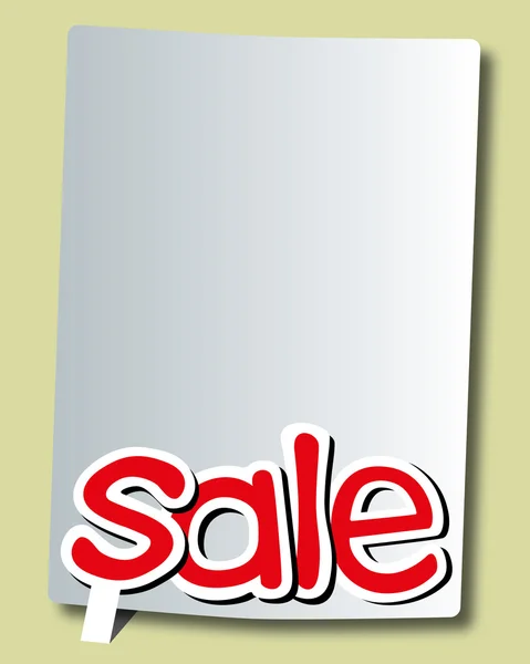 Sale sign on white paper — Stock Vector