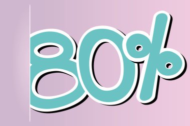 yüzde seksen simgesi