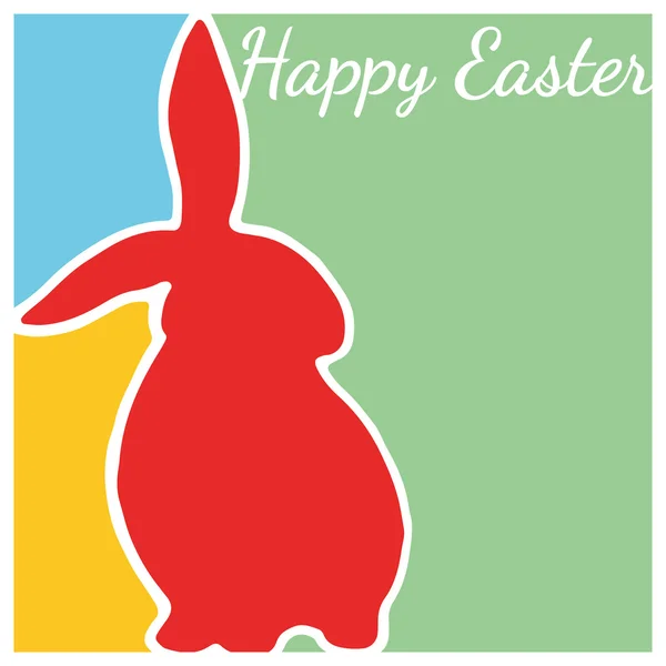 Happy Easter card with Easter Bunny — Stock Vector