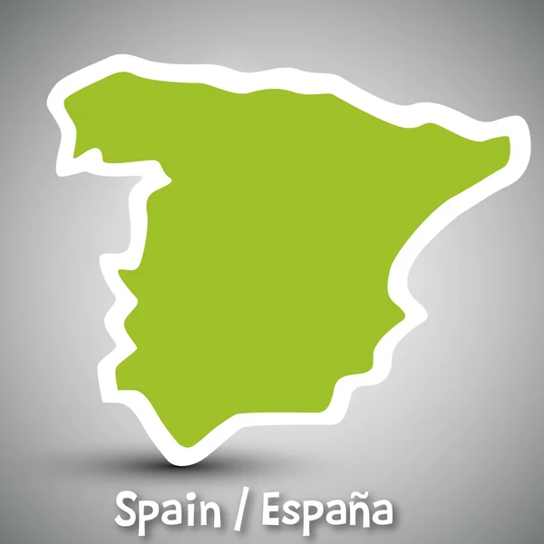 Abstract icon map of Spain — Stock Vector