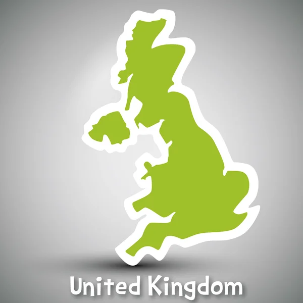 Abstract icon map of United Kingdom — Stock Vector