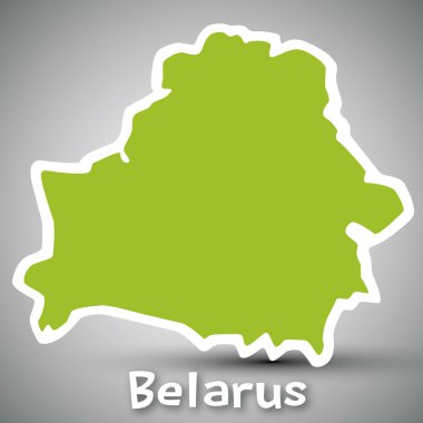 Beyaz Rusya Haritası etiket