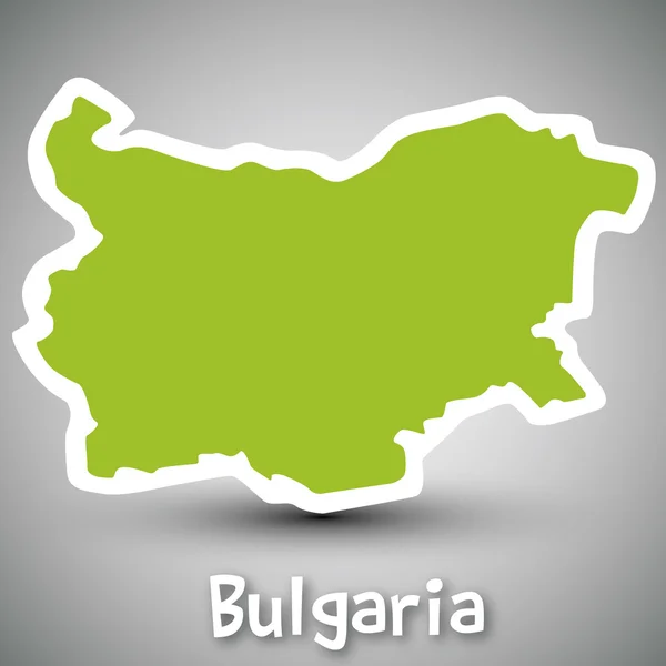 Carte Bulgarie autocollant — Image vectorielle