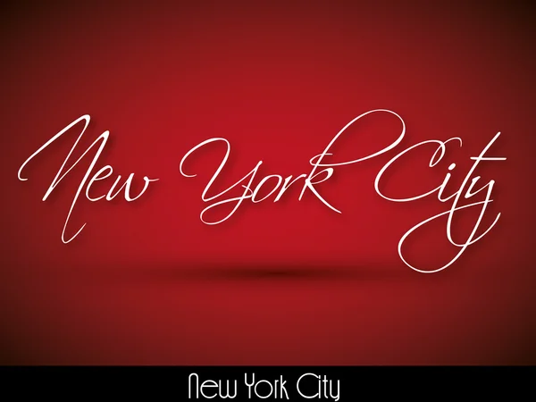 New york city - handschriftlicher Hintergrund — Stockvektor