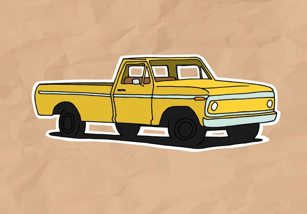 Vintage pickup ilustrație — Vector de stoc