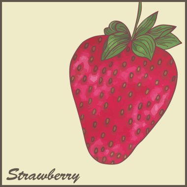 Vintage tarzı bir çilek resmi