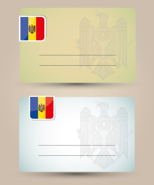 iş kartı bayrak ve moldova arması