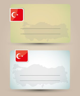 iş kartı bayrağı ve Türkiye Haritası